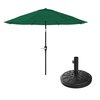 Pure Garden 10-Foot Patio Umbrella with Base, Hunter Green 50-LG1034B